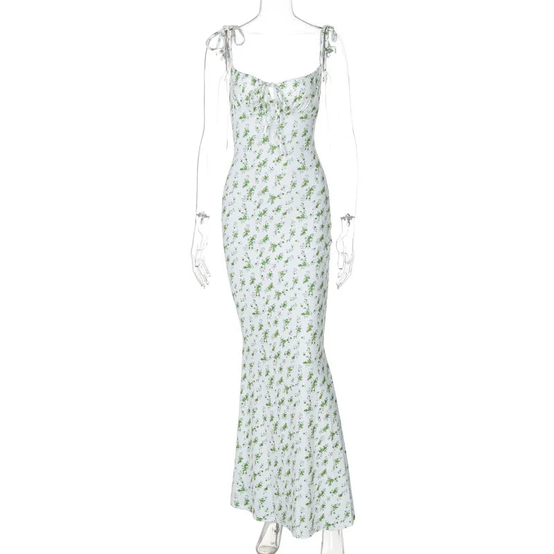 Hugcitar Floral Print Ankle Length Bodycon Long