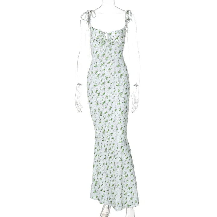 Hugcitar Floral Print Ankle Length Bodycon Long