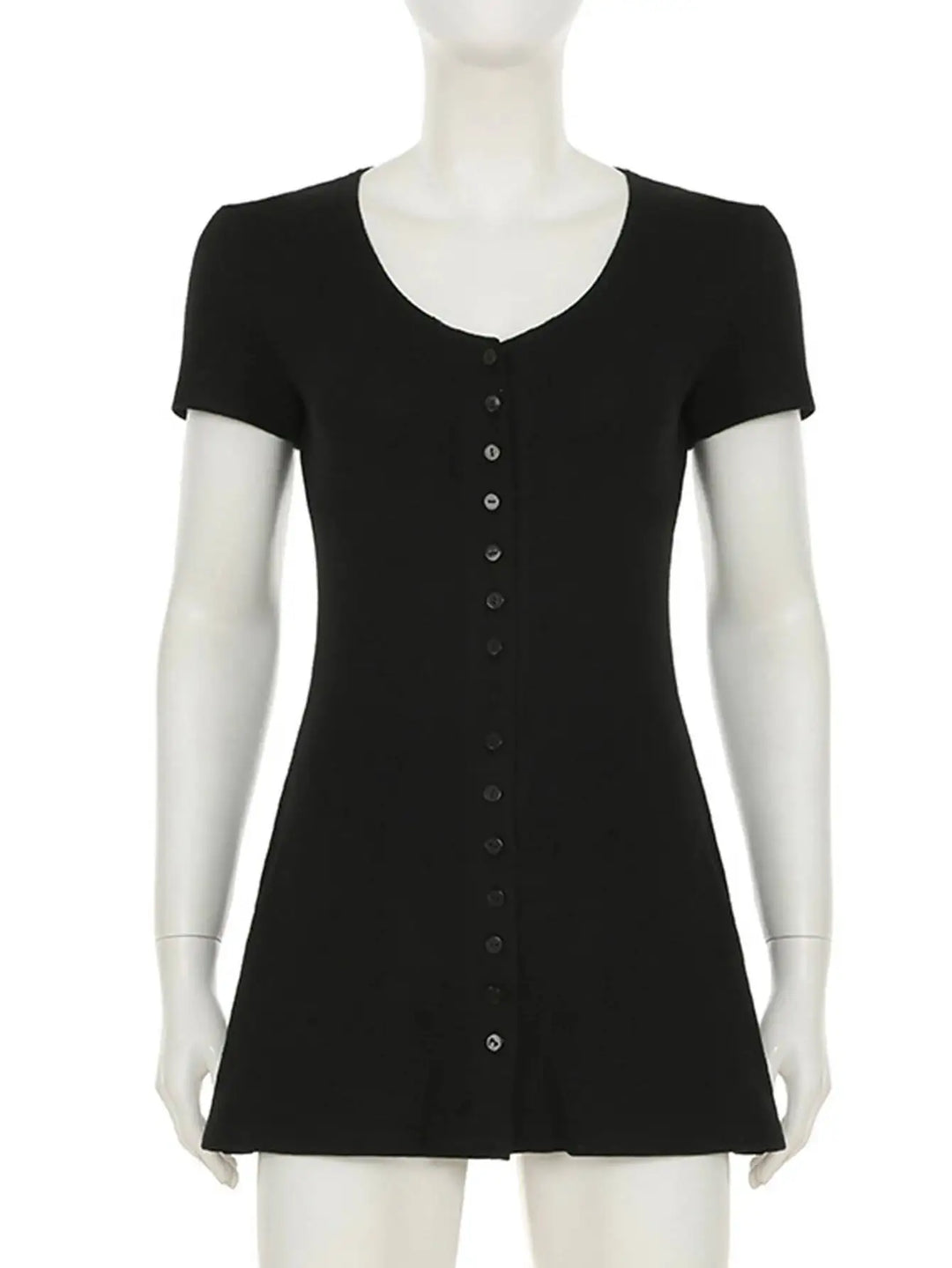 Luxury Black V Neck Mini Dress For Elegant