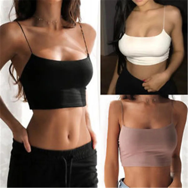 Exclusive Black Cotton Halter Crop Top