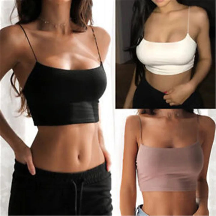 Exclusive Black Cotton Halter Crop Top