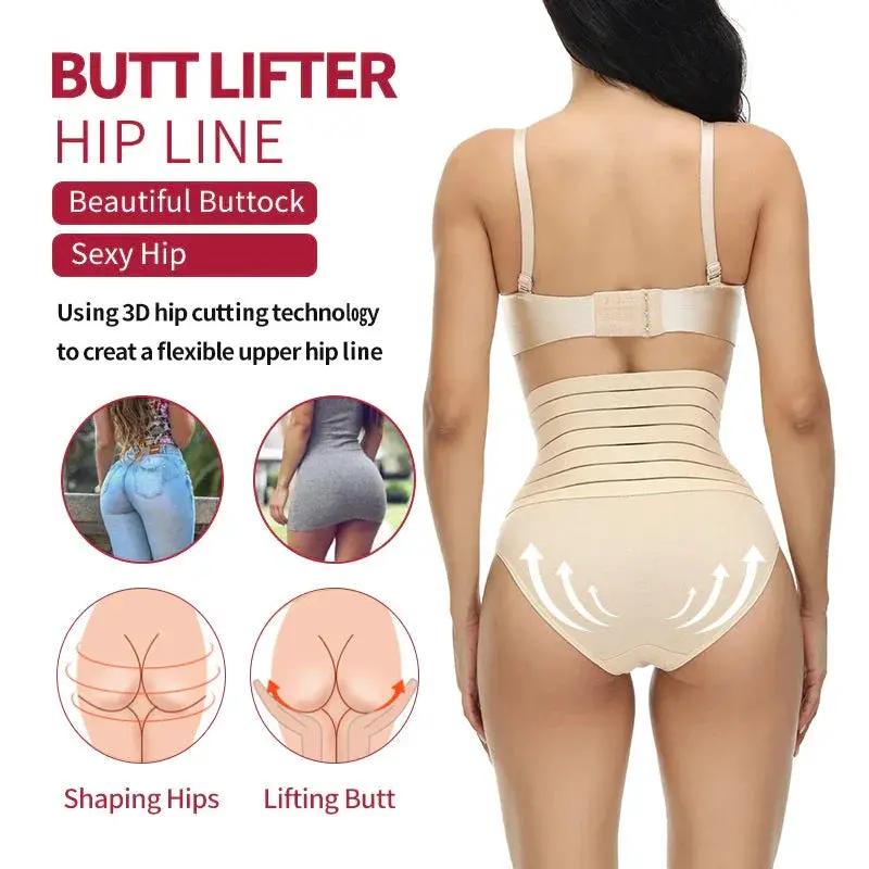 High Waisted Tummy Control Thong Slimming Body Shapewear