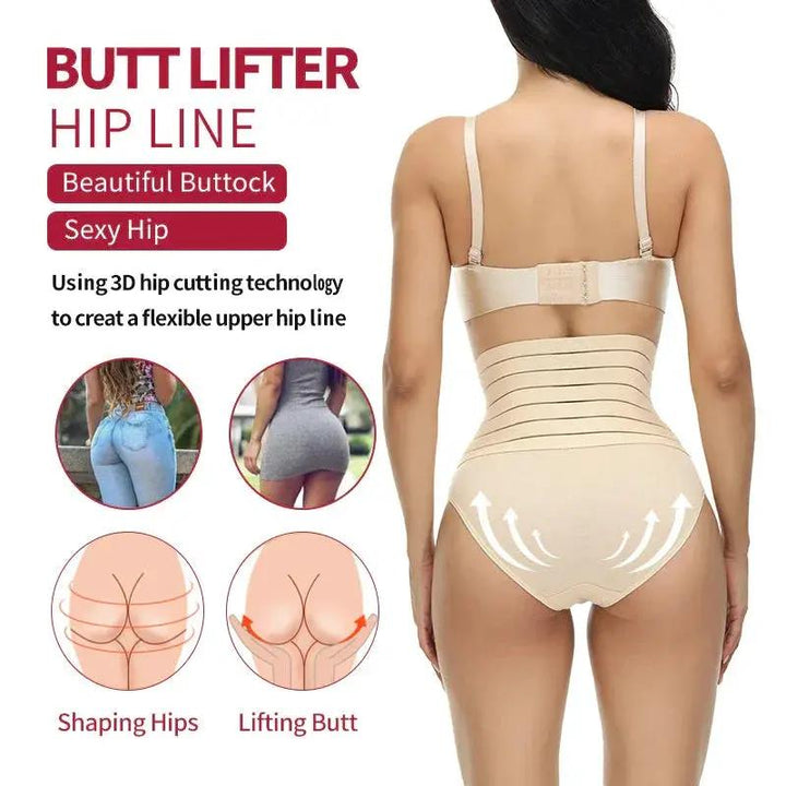 High Waisted Tummy Control Thong Slimming Body Shapewear