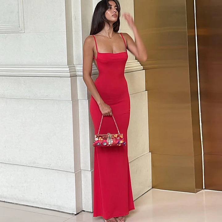 Lux Y2K Knit Maxi Dress Premium Fit
