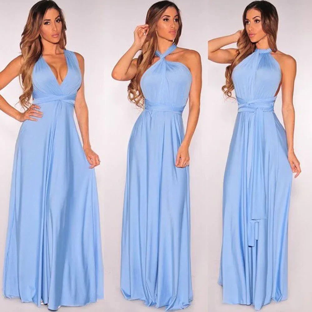Sexy V Neck Maxi Dress With Straps For Summer Party