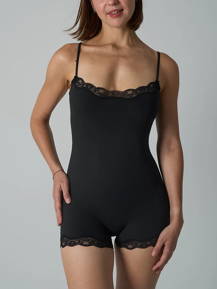 MsChuh Limited Tatting Lace Bodysuit For Elegance
