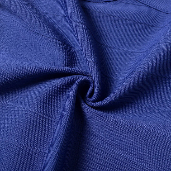Beaukey Royal Blue Knit Bandage Dress Signature