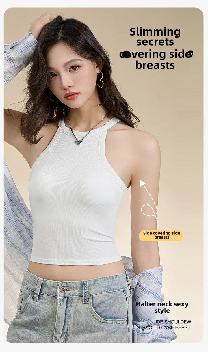 Ubowen Luxury Viscose Cotton Halter Camisole