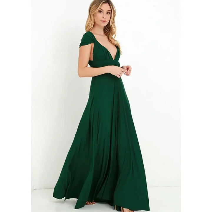 Sexy V Neck Maxi Dress With Straps For Summer Party