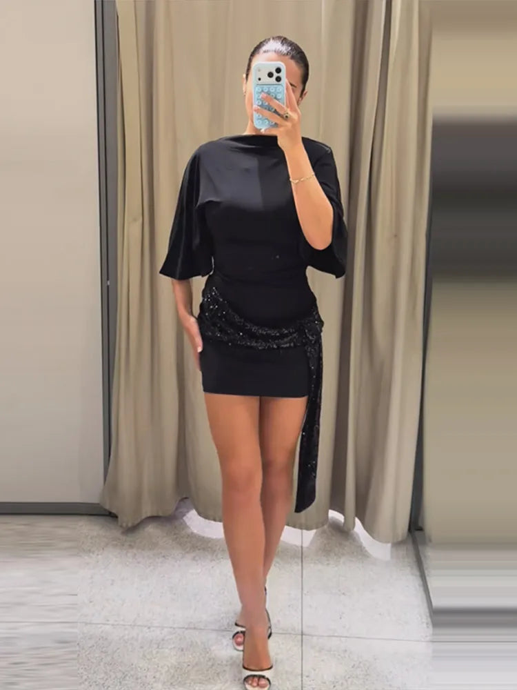 Sequin Mini Dress For Women Summer Party Bodycon