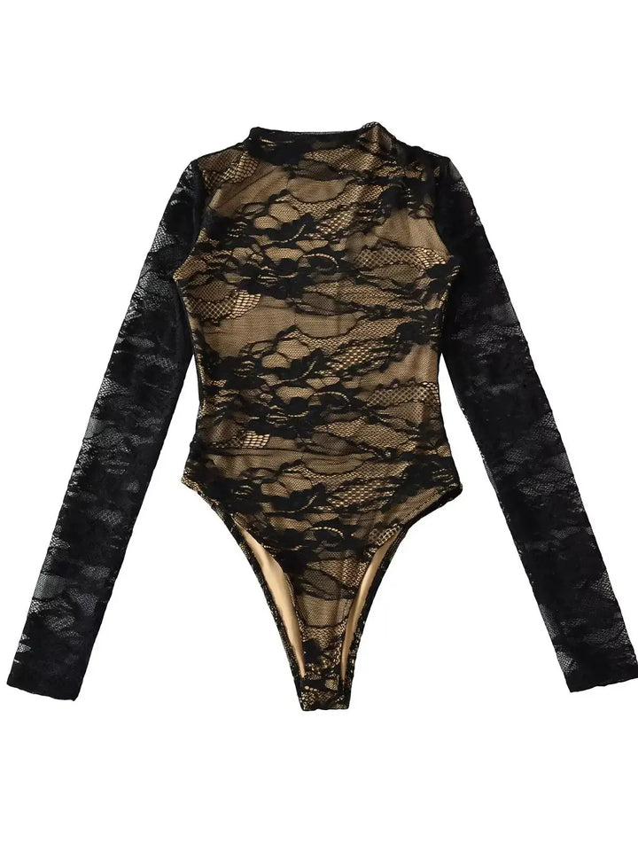 Elegant Lace Bodysuit Jumpsuit Women Summer