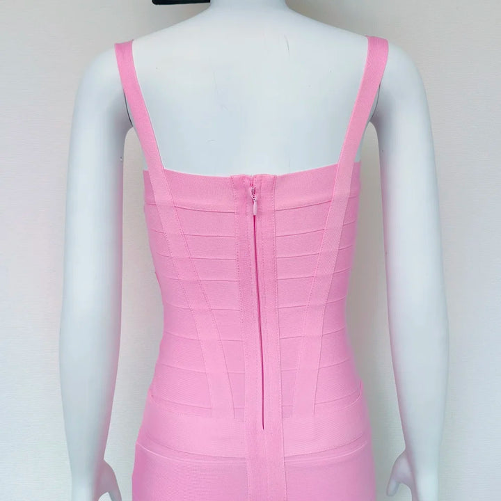 Beaukey Luxury Vintage Midi Bodycon Dress Limited