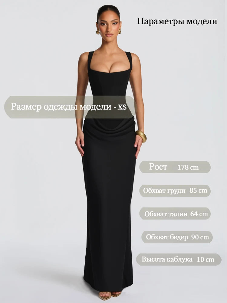 White Maxi Dress For Women Lace Up Formal Wedding Guest Party Slim Elegant