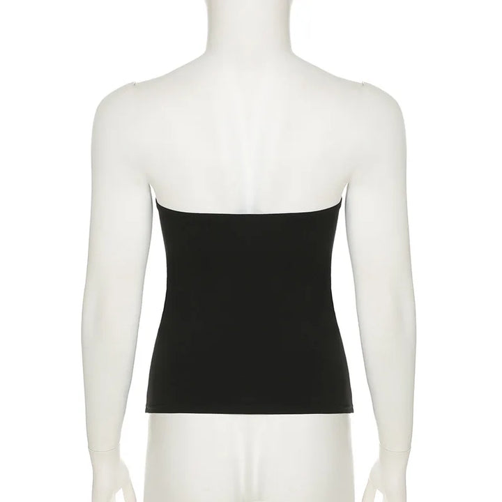 Dozw Exclusive Vintage Gothic Black Knit Tube Top