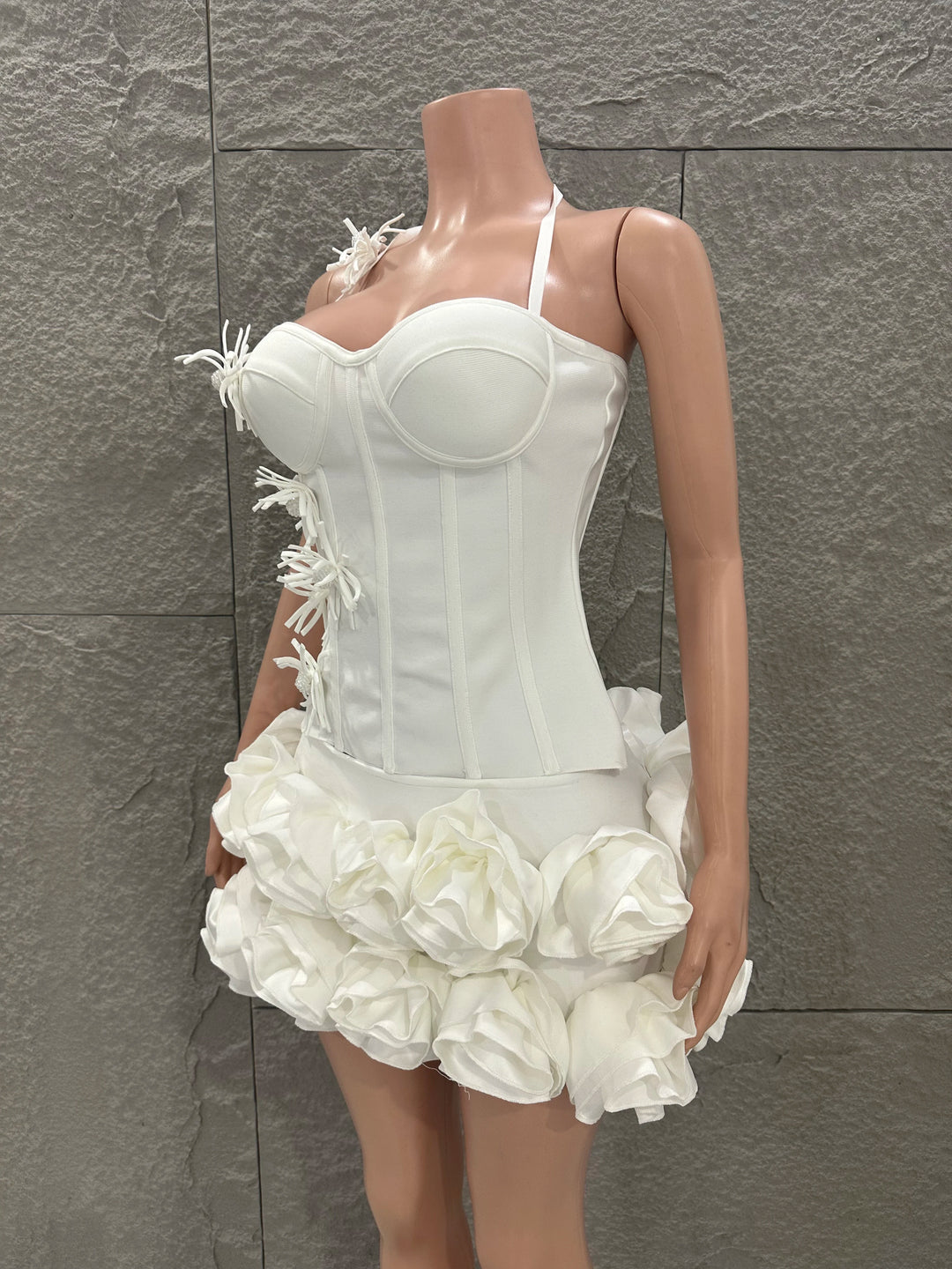 Signature Red Rose Floral Strapless Bandage