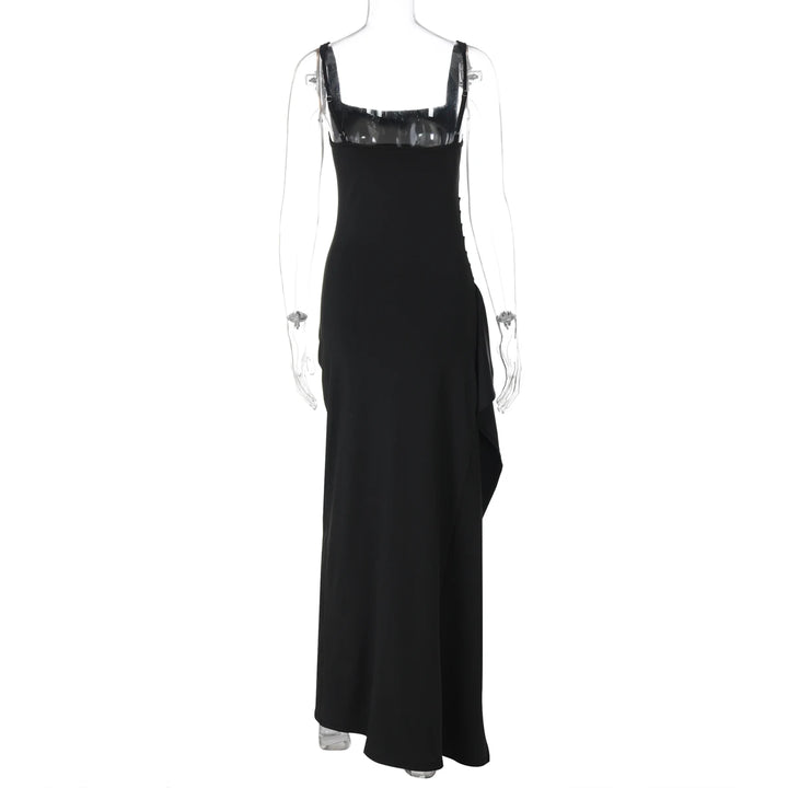 Elegant Stretchy Spring 2025 Knit Maxi Dress