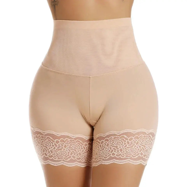 Lace High Waist Shapewear Boyshorts for Tummy Control