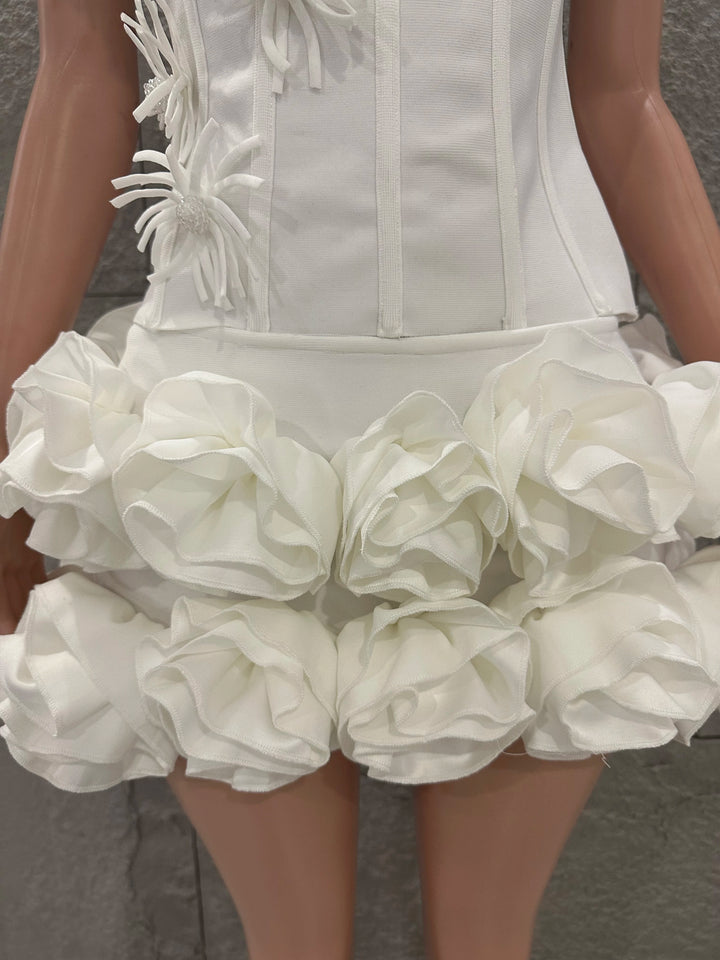 Signature Red Rose Floral Strapless Bandage