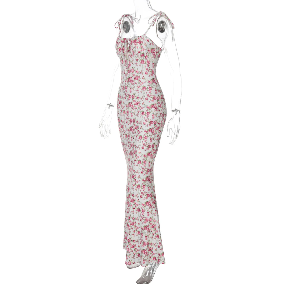 Hugcitar Floral Print Ankle Length Bodycon Long
