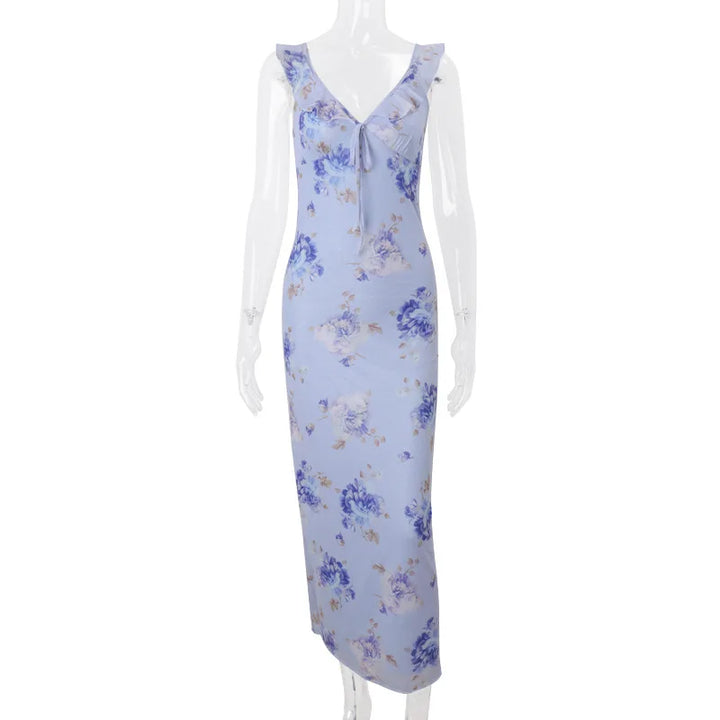 Exclusive Cryptographic Floral Maxi Dress With