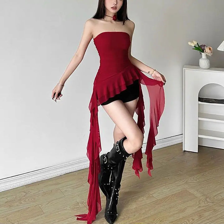 2025 Luxe Off Shoulder Tatting Tank Top