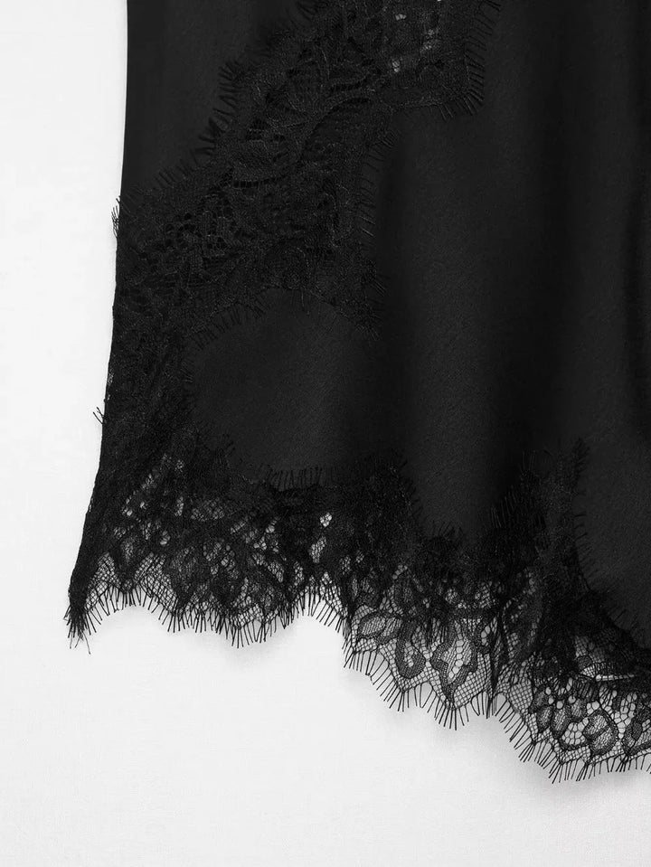 V Neck Asymmetrical Lace Camisole For A Chic