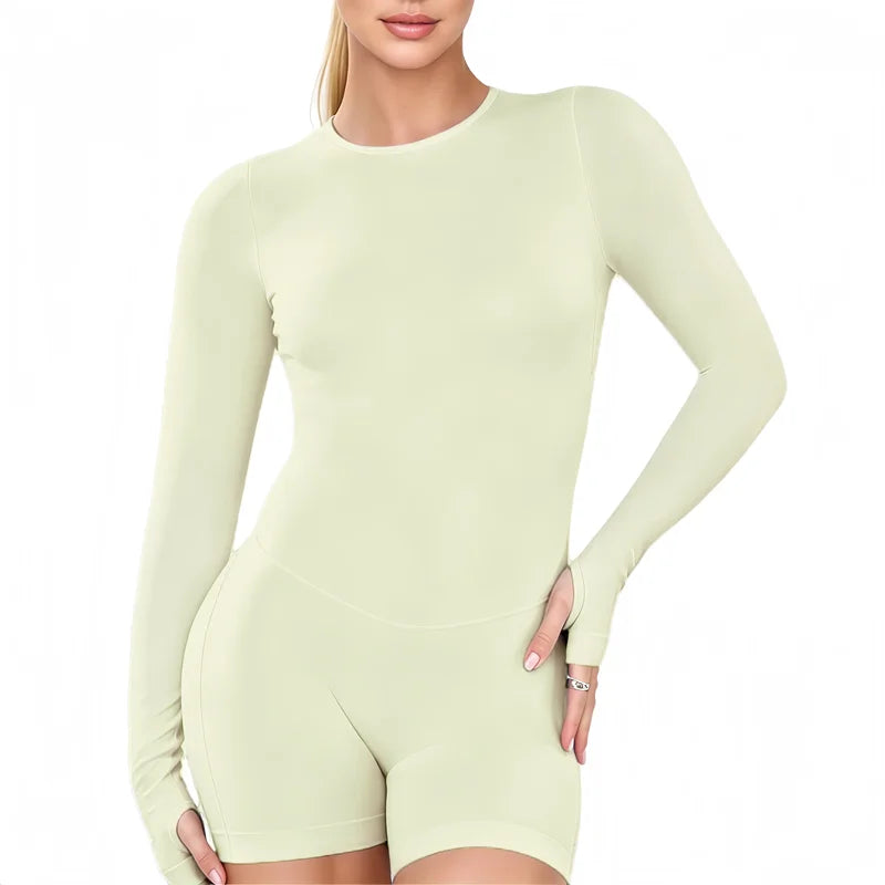 Histello Women Hollow Back Yoga Jumpsuit