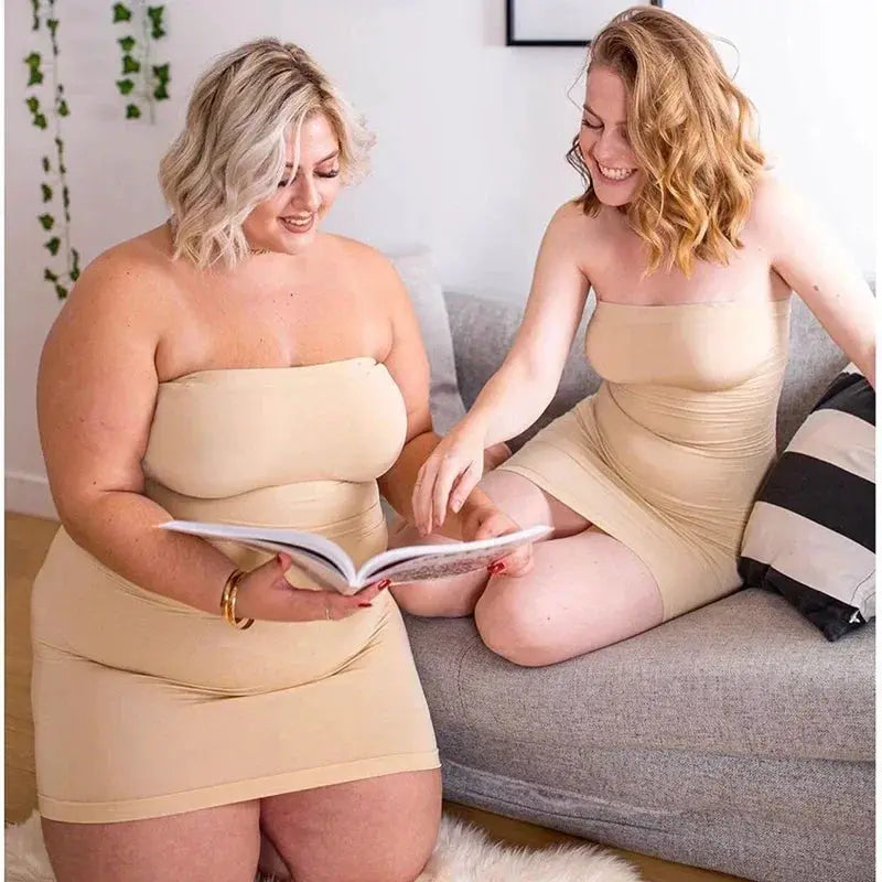Off Shoulder Compression Body Shaper Dress For Women