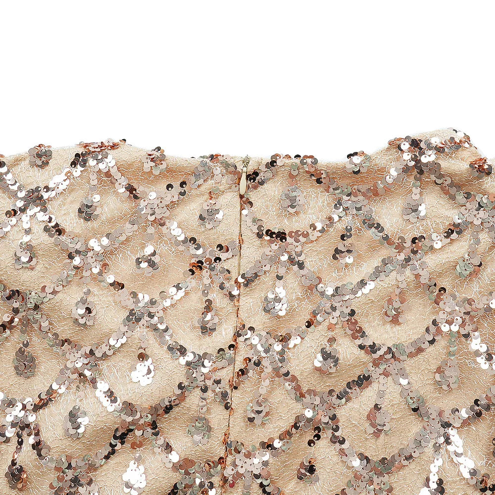 Luxurious Sequin Ankle Evening Gown For Elegance