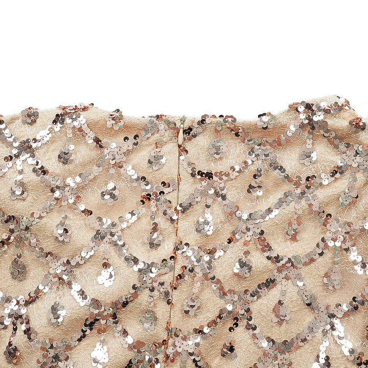 Luxurious Sequin Ankle Evening Gown For Elegance