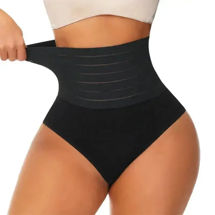 High Waisted Tummy Control Thong Slimming Body Shapewear