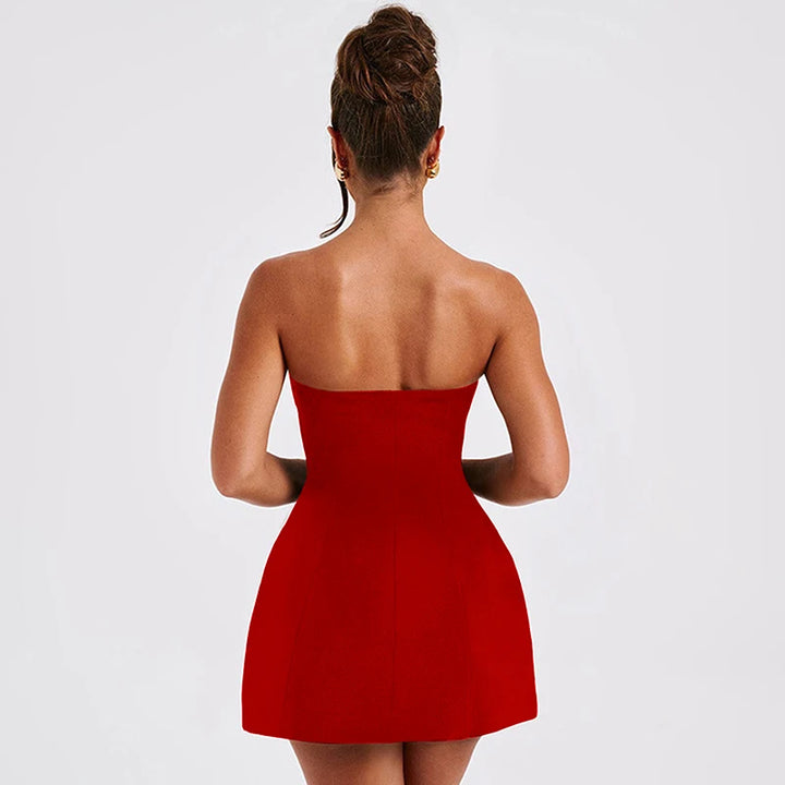 Womens Sexy A Line Dress Off Shoulder Sleeveless