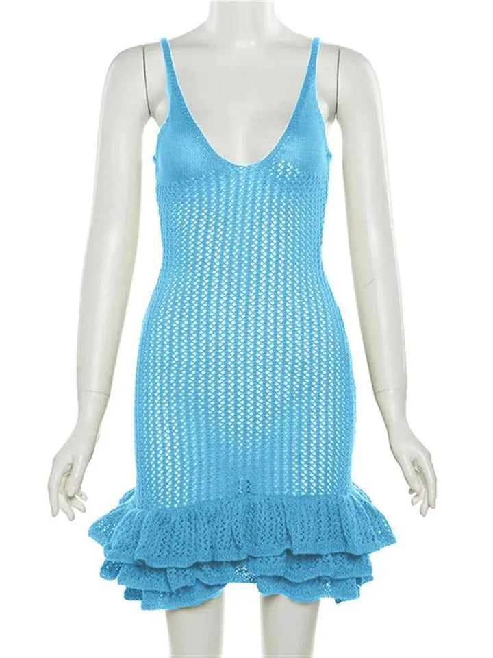 Seductive Hipster Clubwear With Peekaboo Pleats Dress