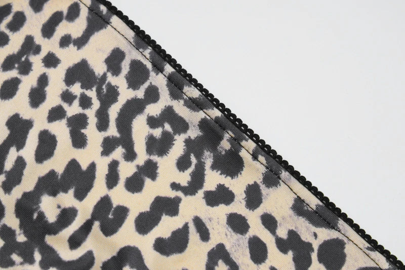 Hugcitar Leopard Backless Bodycon Maxi Dress