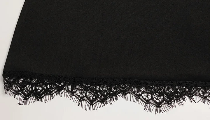 Sculptural Black Lace Sheath Dress Elevates Your