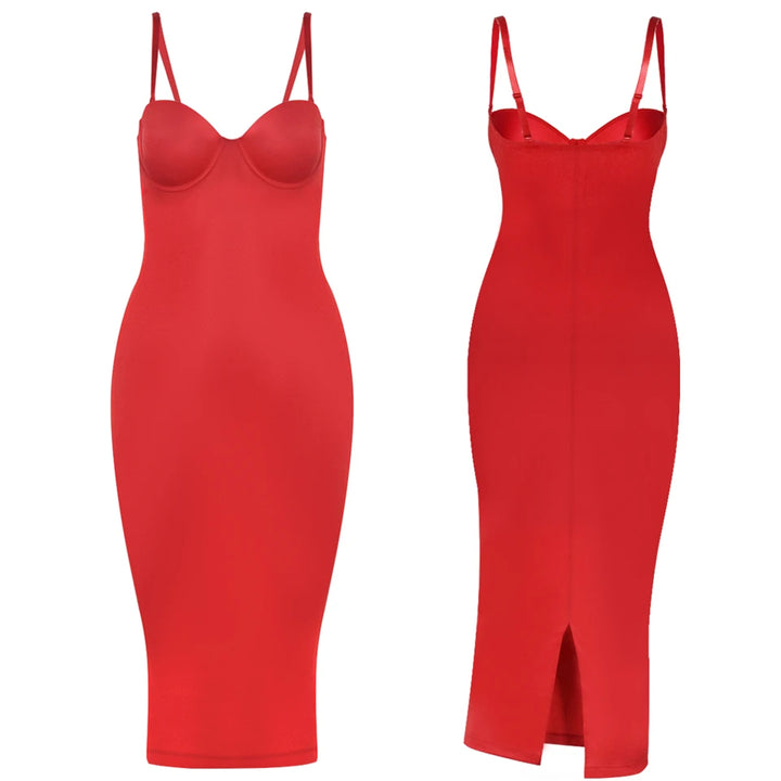 Black Slimming Push Up Evening Halter Body Shaping Long Dress