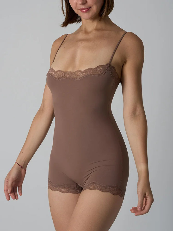 MsChuh Limited Tatting Lace Bodysuit For Elegance