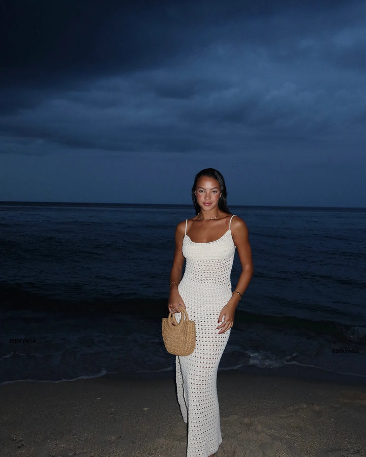 Luxury Edolynsa Knit Resort Maxi Dress With