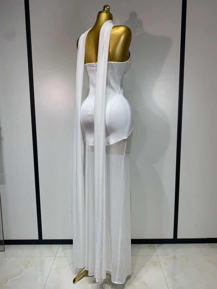 Black Strapless Bandage Gown Sculpting Silhouette
