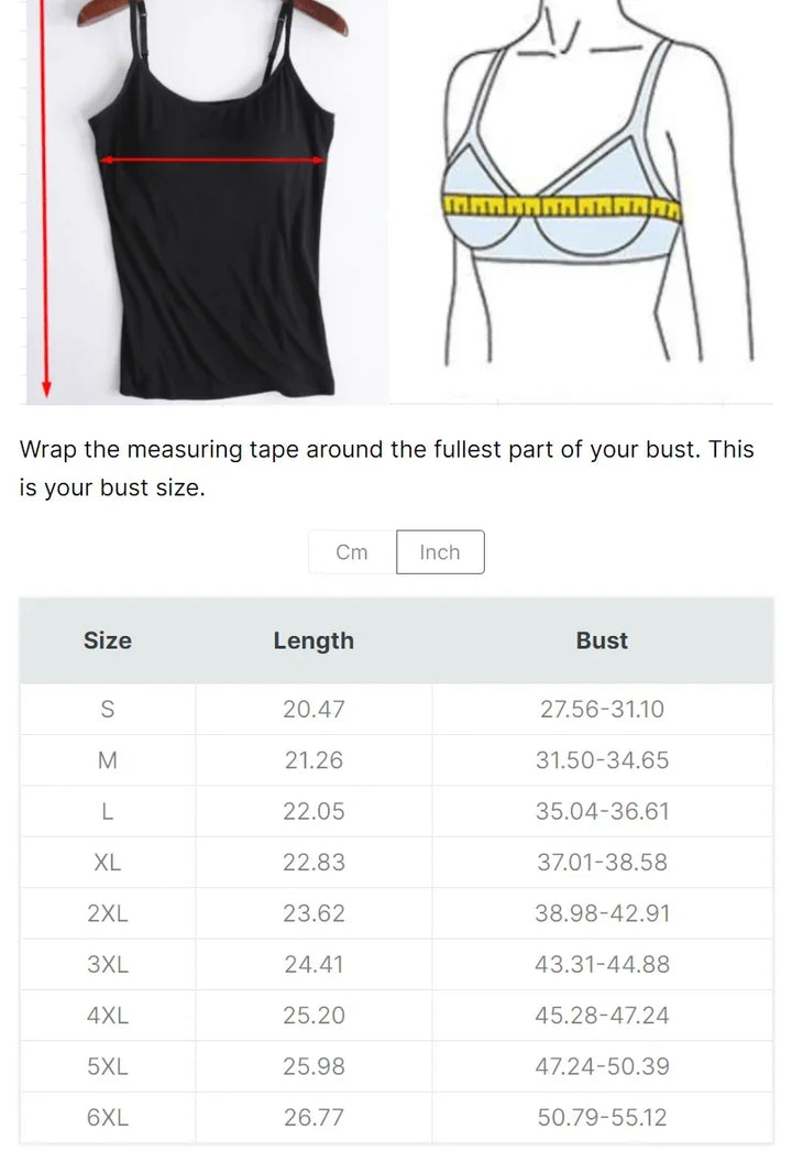 Luxury Modal Camisole For Women With Built In Bra