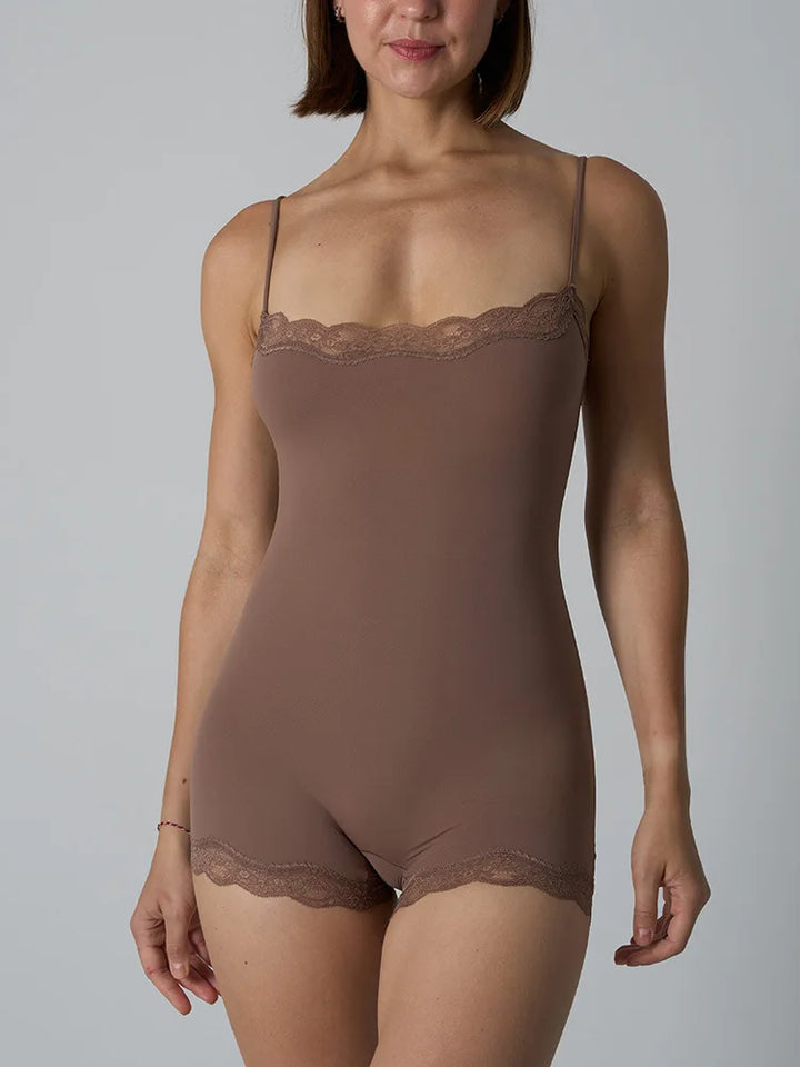 MsChuh Limited Tatting Lace Bodysuit For Elegance