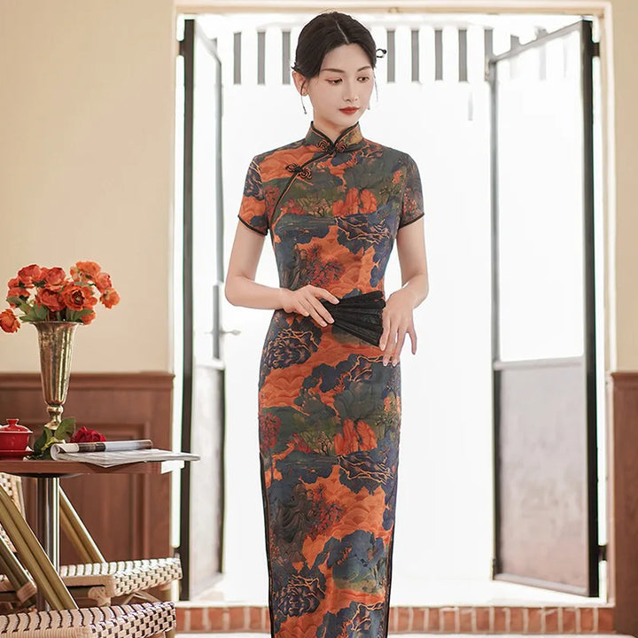 Elegant Vintage Chinese Cheongsam For Party