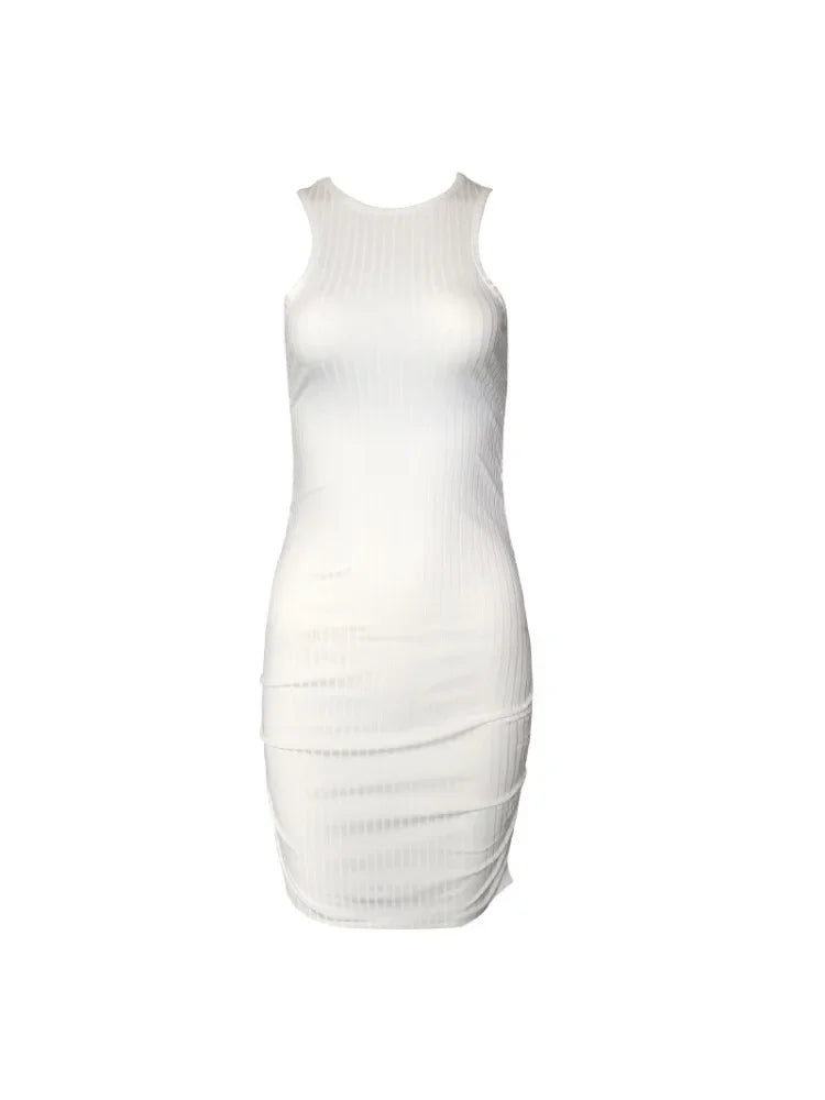 Sexy Stripes Knit Bodycon Dress Women Confident