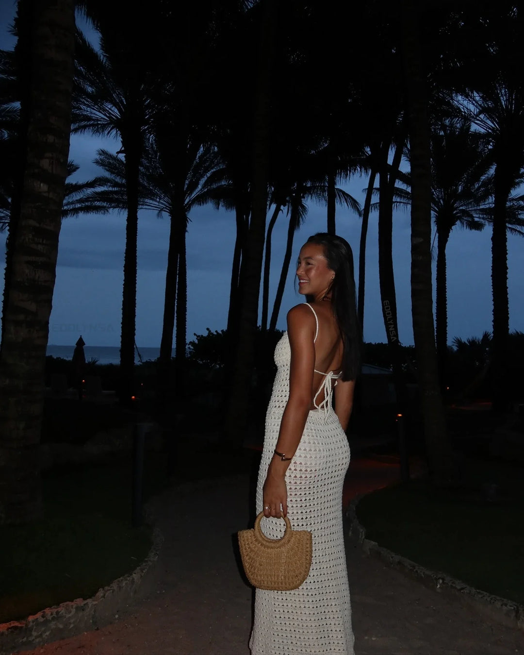Luxury Edolynsa Knit Resort Maxi Dress With