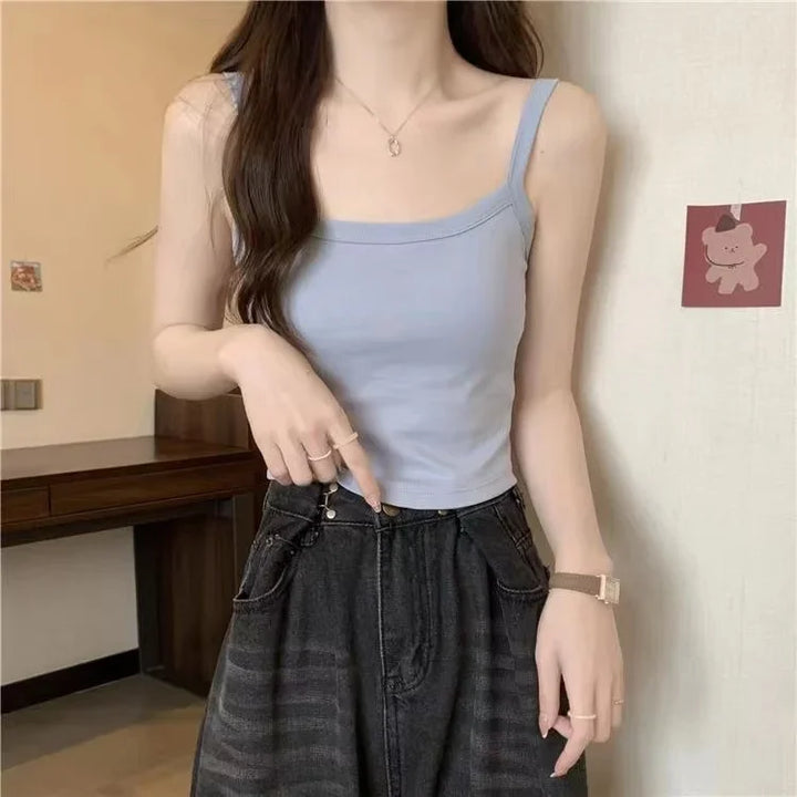 Premium Knitted Cotton Crop Top Women