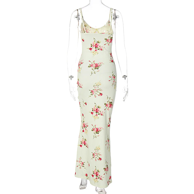 Excl Y2k Knitted Maxi Dress Polished Evening Silk