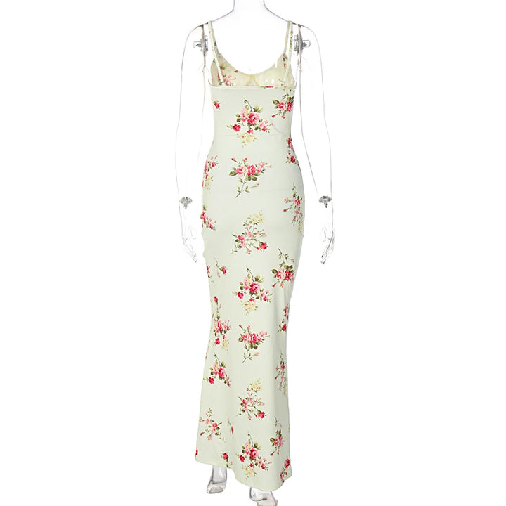 Excl Y2k Knitted Maxi Dress Polished Evening Silk