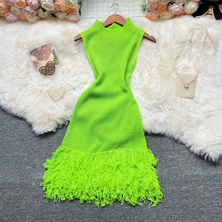 YuooMuoo Openwork Bodycon Sleeveless Party Dress