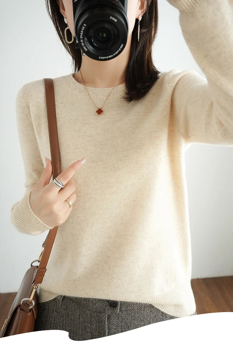 Exclusive Women 100 Pure Cashmere Crew Neck