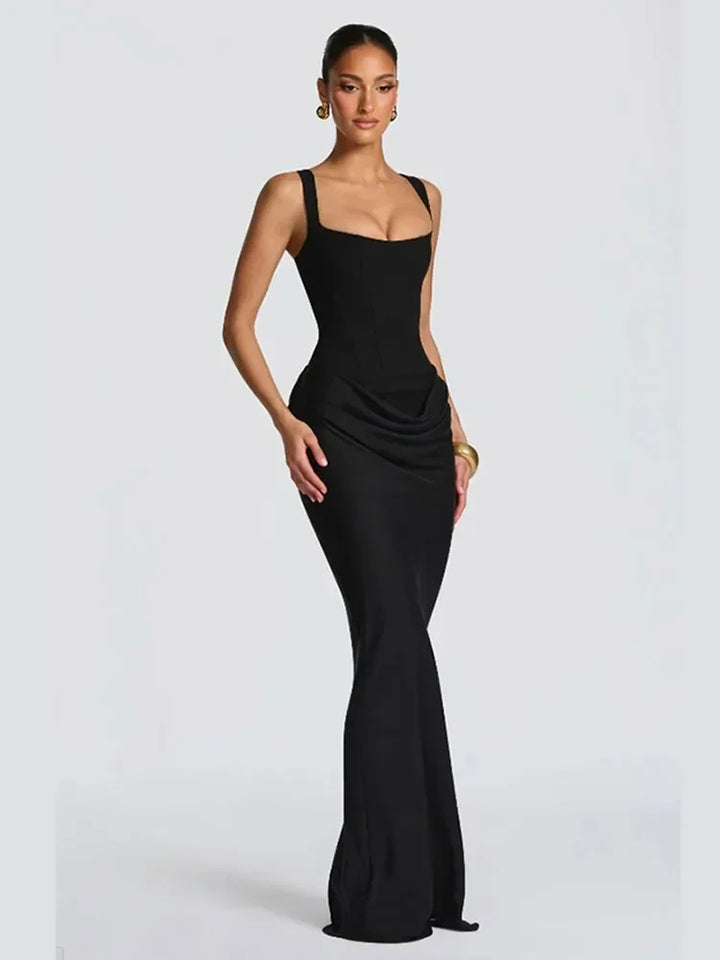 Sexy Square Neck Halter Mini Backless Party Dress